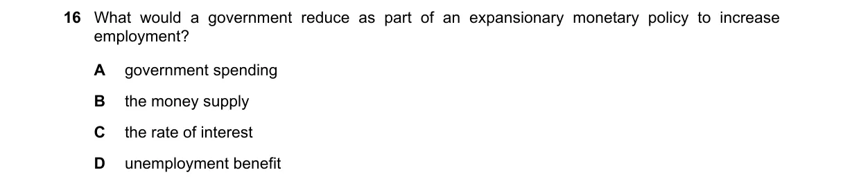 Question 16 from 2281/11/M/J/18