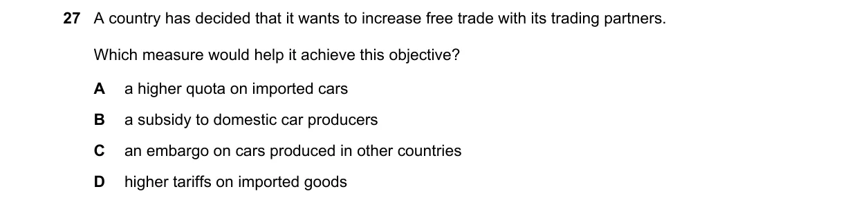 Question 27 from 2281/11/M/J/18