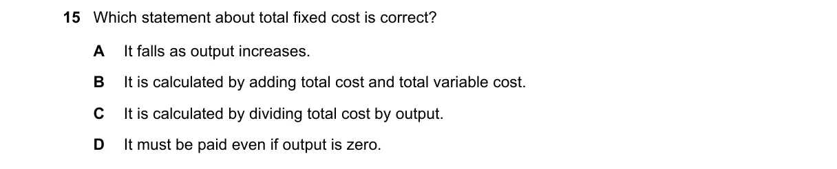Question 15 from 2281/12/O/N/18