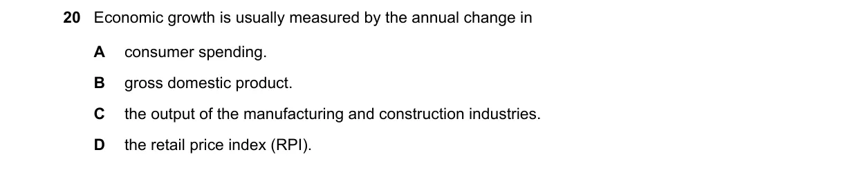 Question 20 from 2281/12/O/N/18