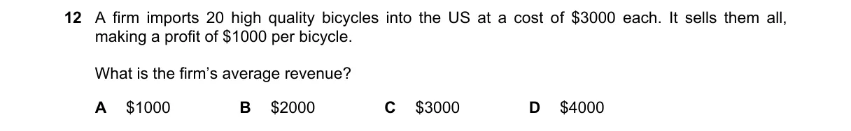 Question 12 from 2281/13/O/N/21