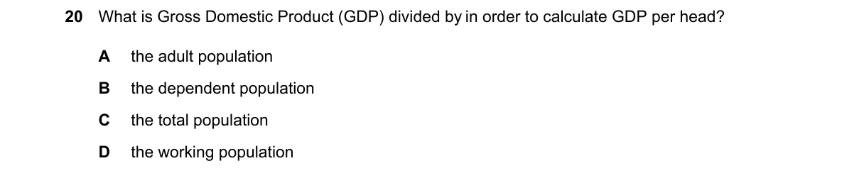 Question 20 from 2281/13/O/N/24
