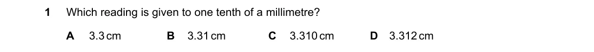 Question 1 from 5054/12/M/J/19