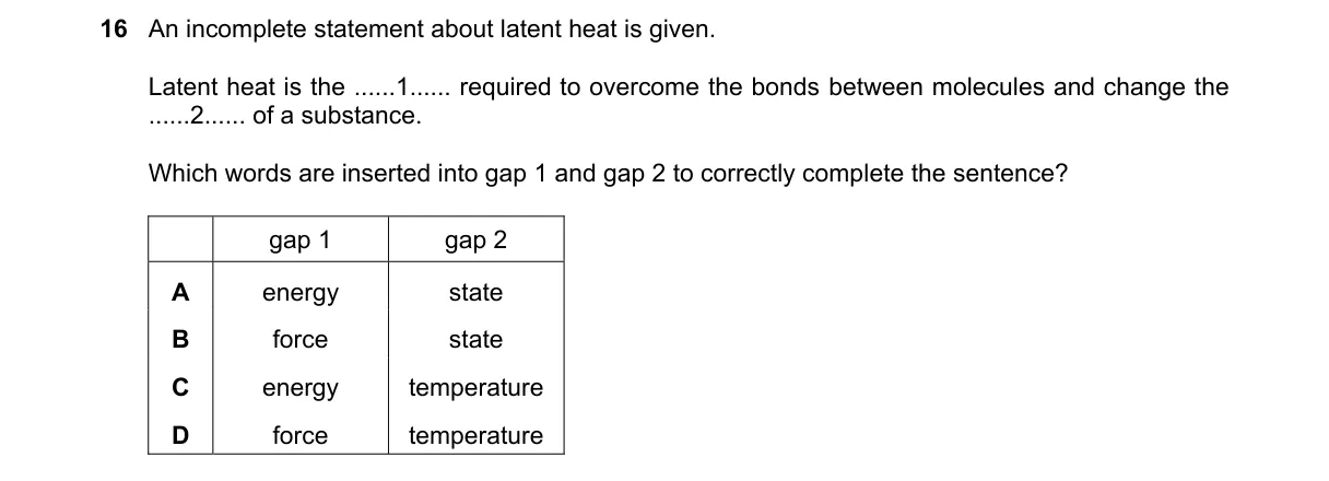 Question 16 from 5054/11/M/J/23
