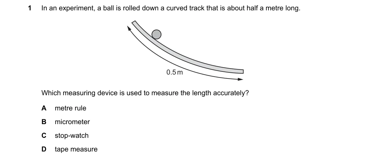 Question 1 from 5054/12/M/J/23