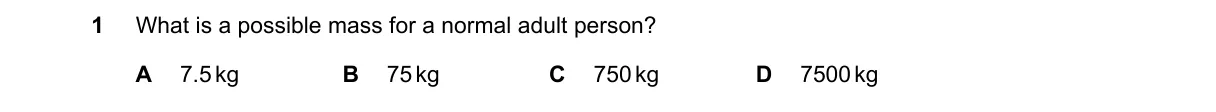 Question 1 from 5054/11/O/N/18