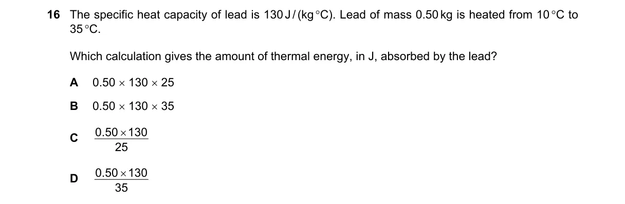 Question 16 from 5054/11/O/N/18