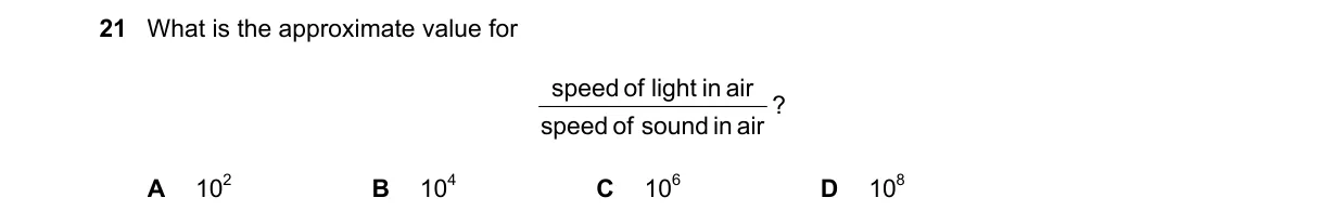 Question 21 from 5054/11/O/N/18