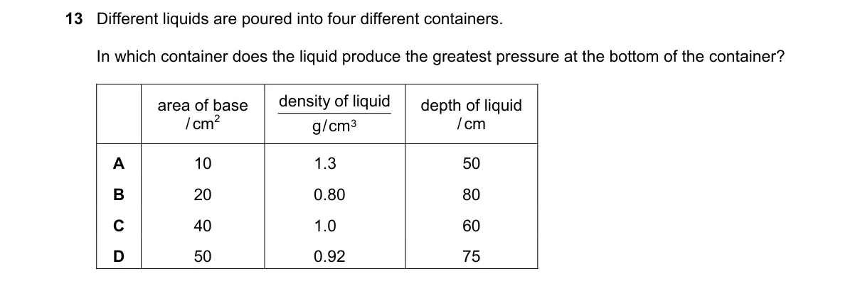 Question 13 from 5054/12/O/N/18