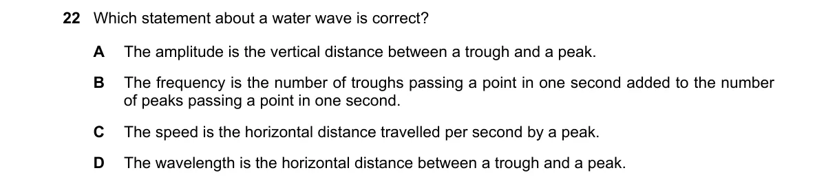 Question 22 from 5054/12/O/N/18