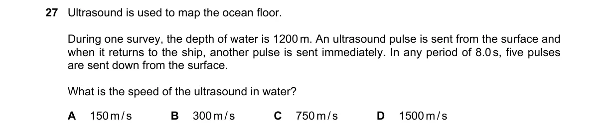 Question 27 from 5054/12/O/N/18