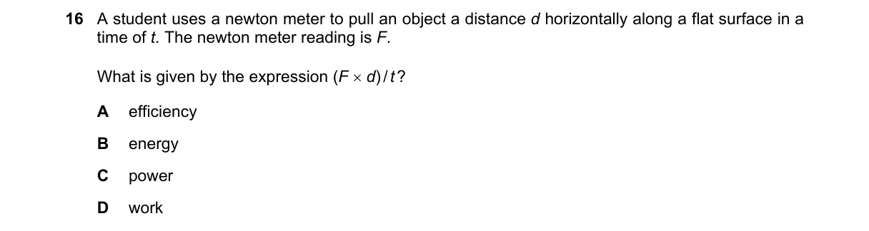 Question 16 from 5054/12/O/N/19