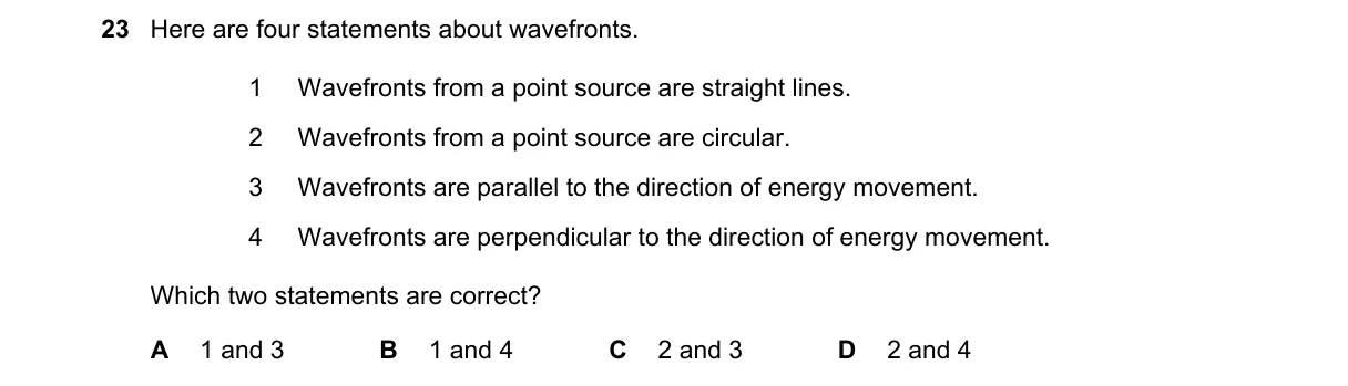 Question 23 from 5054/12/O/N/19