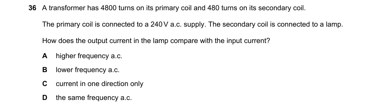 Question 36 from 5054/12/O/N/20