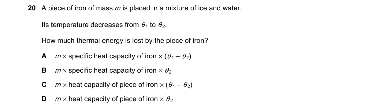 Question 20 from 5054/11/O/N/22