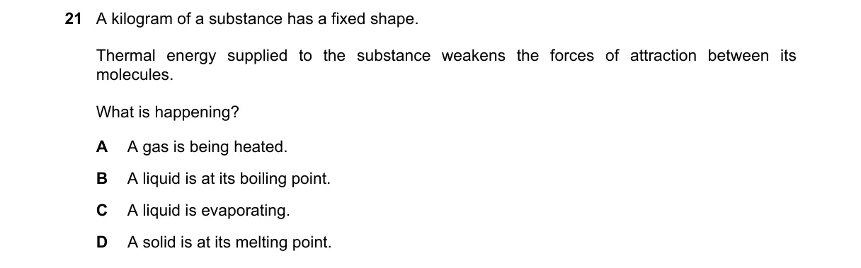 Question 21 from 5054/11/O/N/22