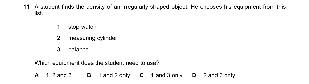 Question 11 from 5054/12/O/N/22