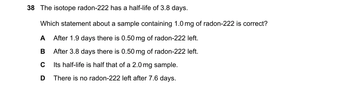 Question 38 from 5054/11/O/N/23