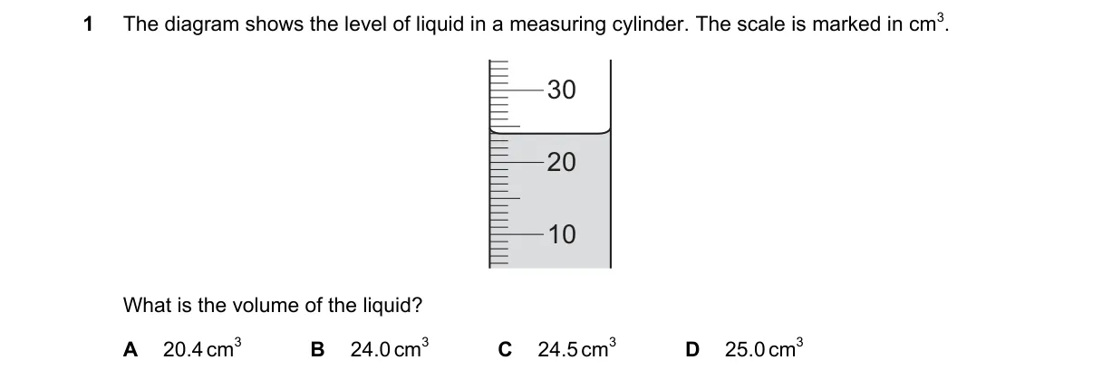 Question 1 from 5054/12/O/N/23