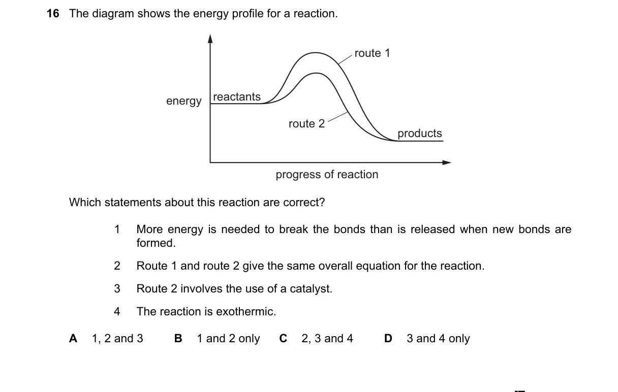 Question 16 from 5070/11/M/J/18
