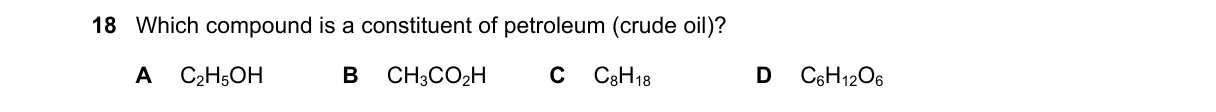 Question 18 from 5070/11/M/J/18