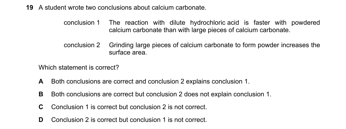 Question 19 from 5070/11/M/J/18
