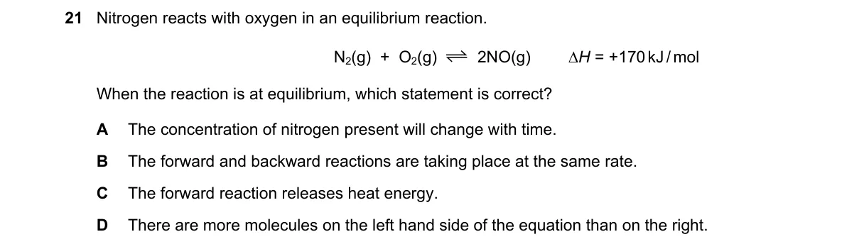 Question 21 from 5070/11/M/J/18