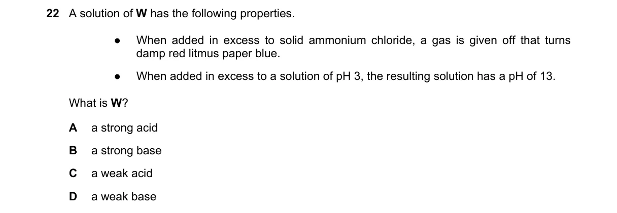 Question 22 from 5070/11/M/J/18