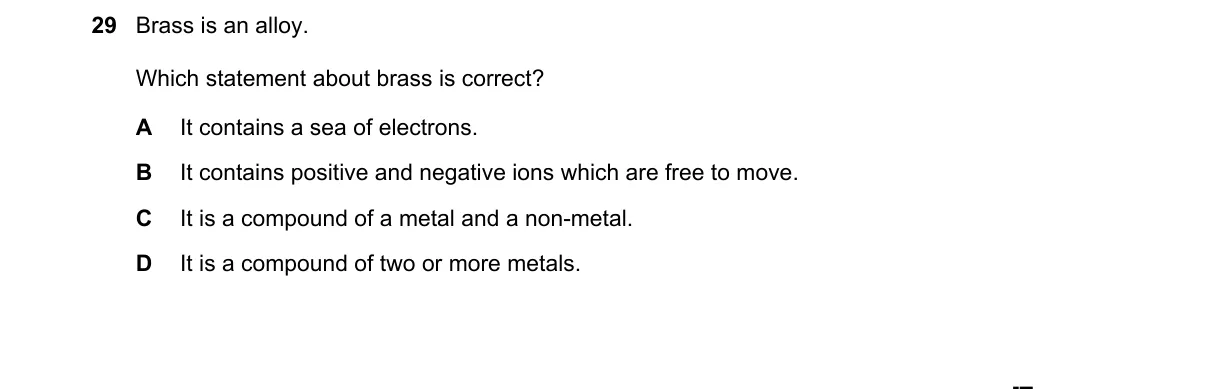Question 29 from 5070/11/M/J/18