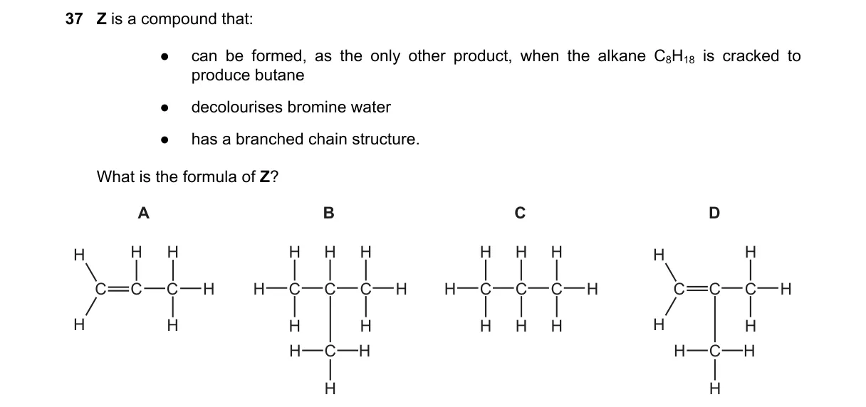 Question 37 from 5070/11/M/J/18