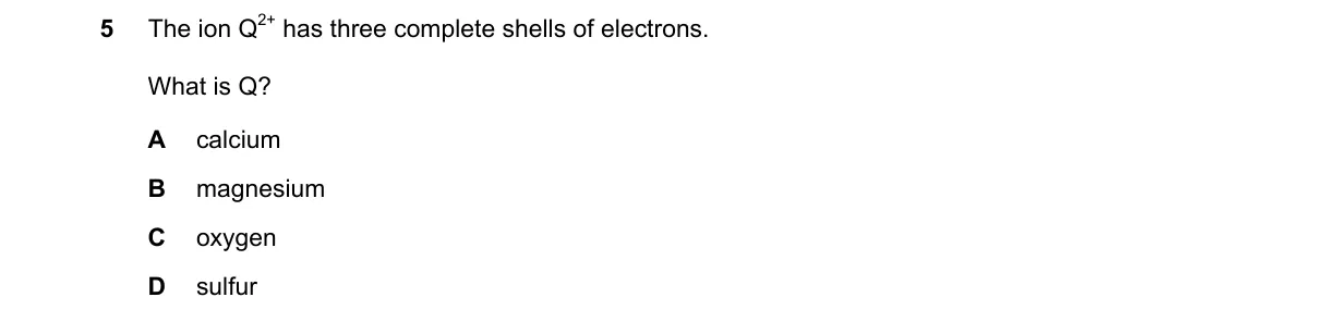 Question 5 from 5070/11/M/J/18