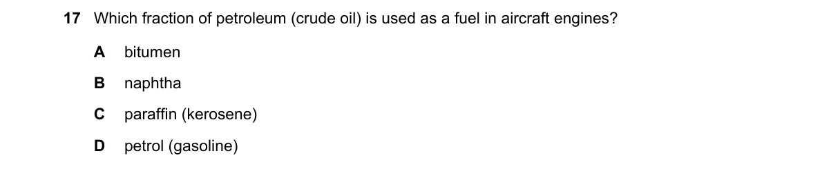 Question 17 from 5070/12/M/J/18