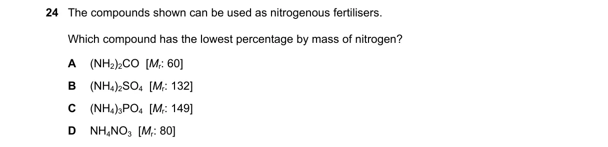 Question 24 from 5070/12/M/J/18