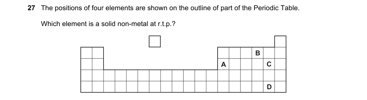 Question 27 from 5070/12/M/J/18