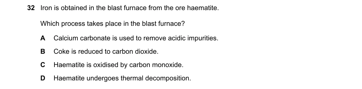 Question 32 from 5070/12/M/J/18