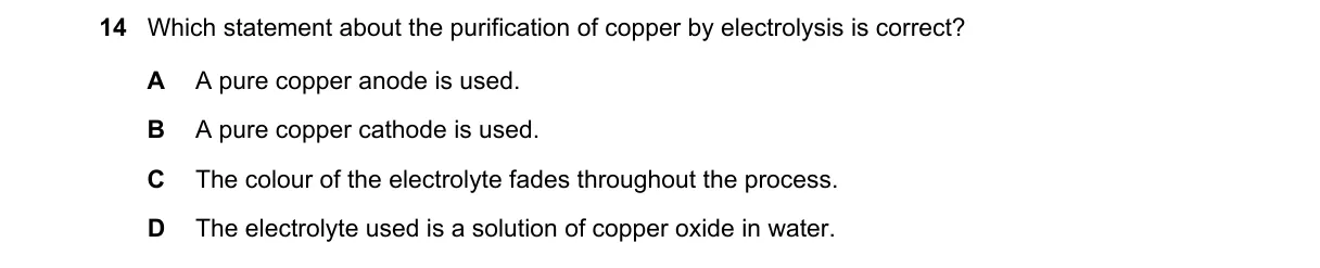 Question 14 from 5070/11/M/J/19