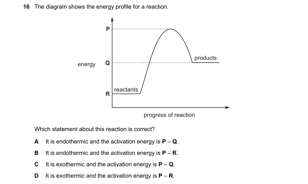 Question 16 from 5070/11/M/J/19