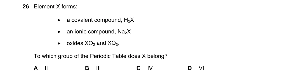 Question 26 from 5070/11/M/J/19
