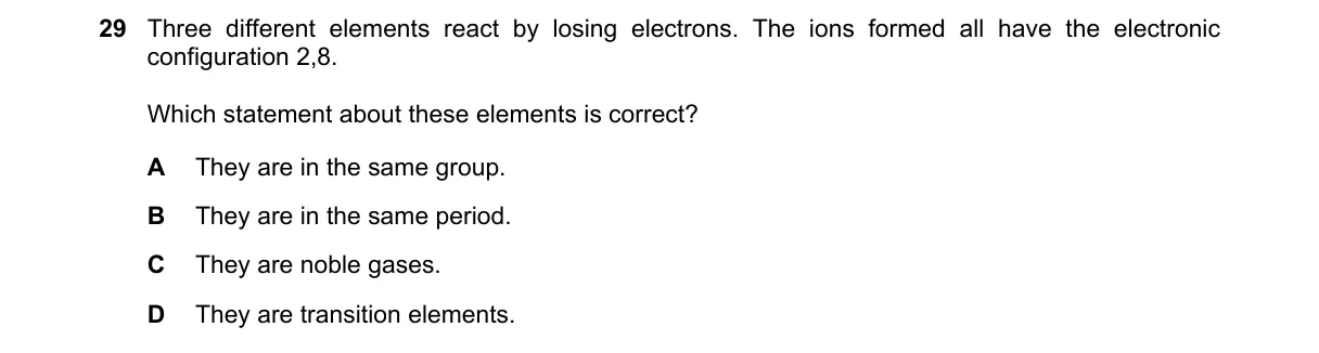 Question 29 from 5070/11/M/J/19
