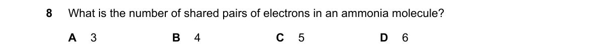 Question 8 from 5070/11/M/J/19