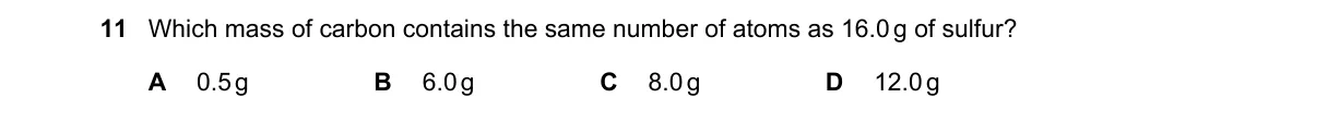 Question 11 from 5070/12/M/J/19