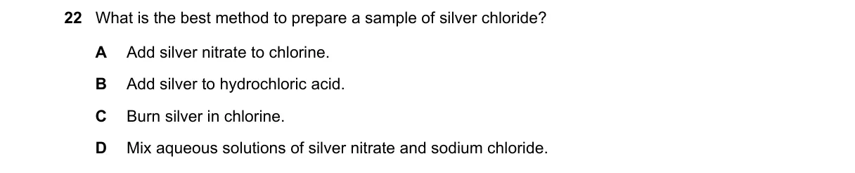 Question 22 from 5070/12/M/J/19