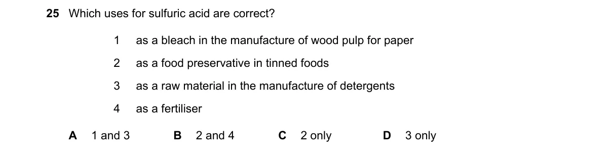 Question 25 from 5070/12/M/J/19