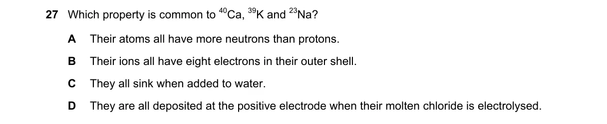 Question 27 from 5070/12/M/J/19