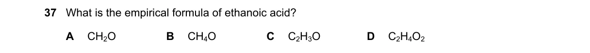 Question 37 from 5070/12/M/J/19