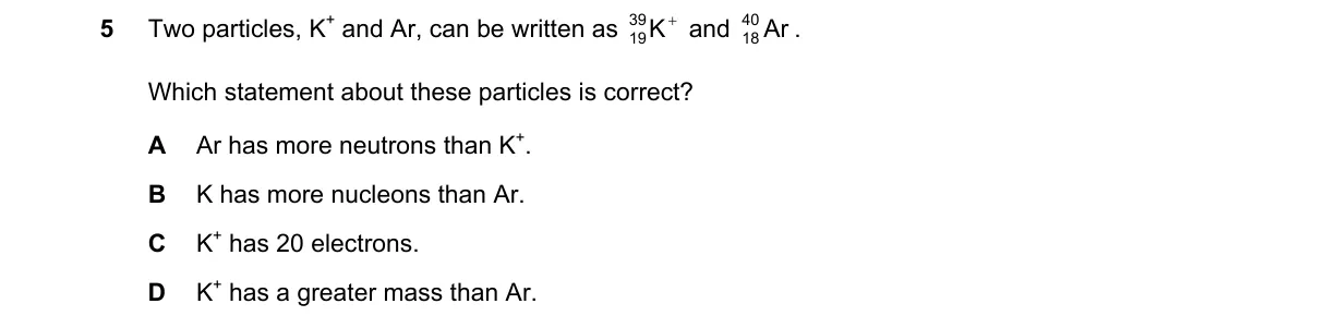 Question 5 from 5070/12/M/J/19