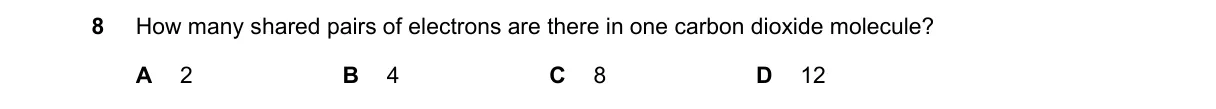 Question 8 from 5070/12/M/J/19