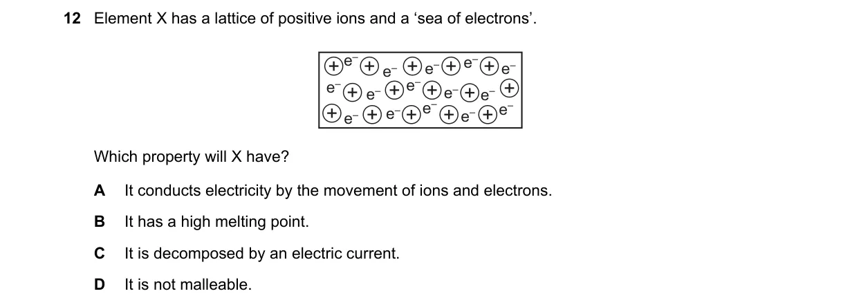 Question 12 from 5070/11/M/J/20