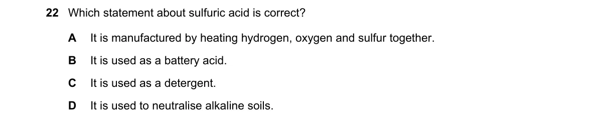 Question 22 from 5070/11/M/J/20