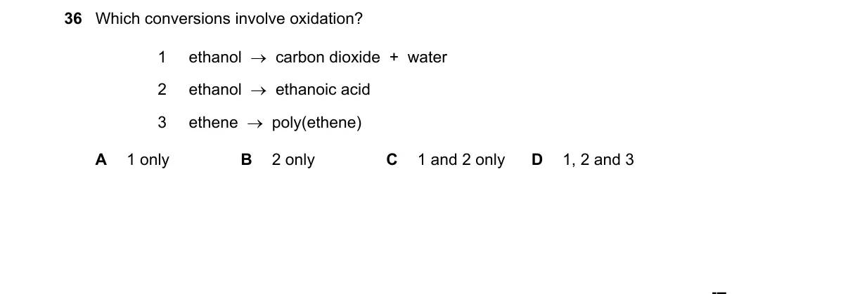 Question 36 from 5070/11/M/J/20